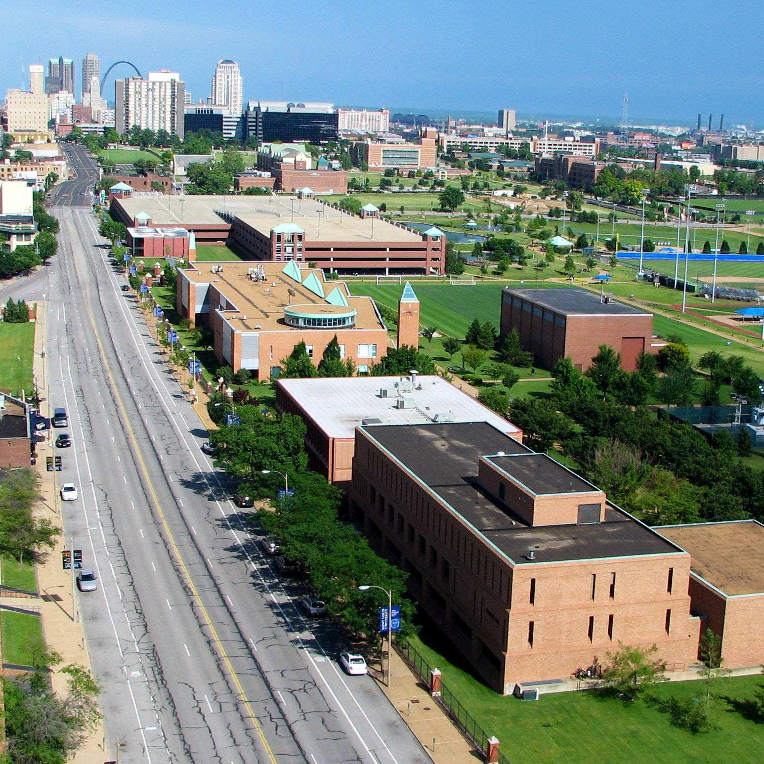 Saint Louis University, campus, brick buildings, HD Desktop Wallpaper