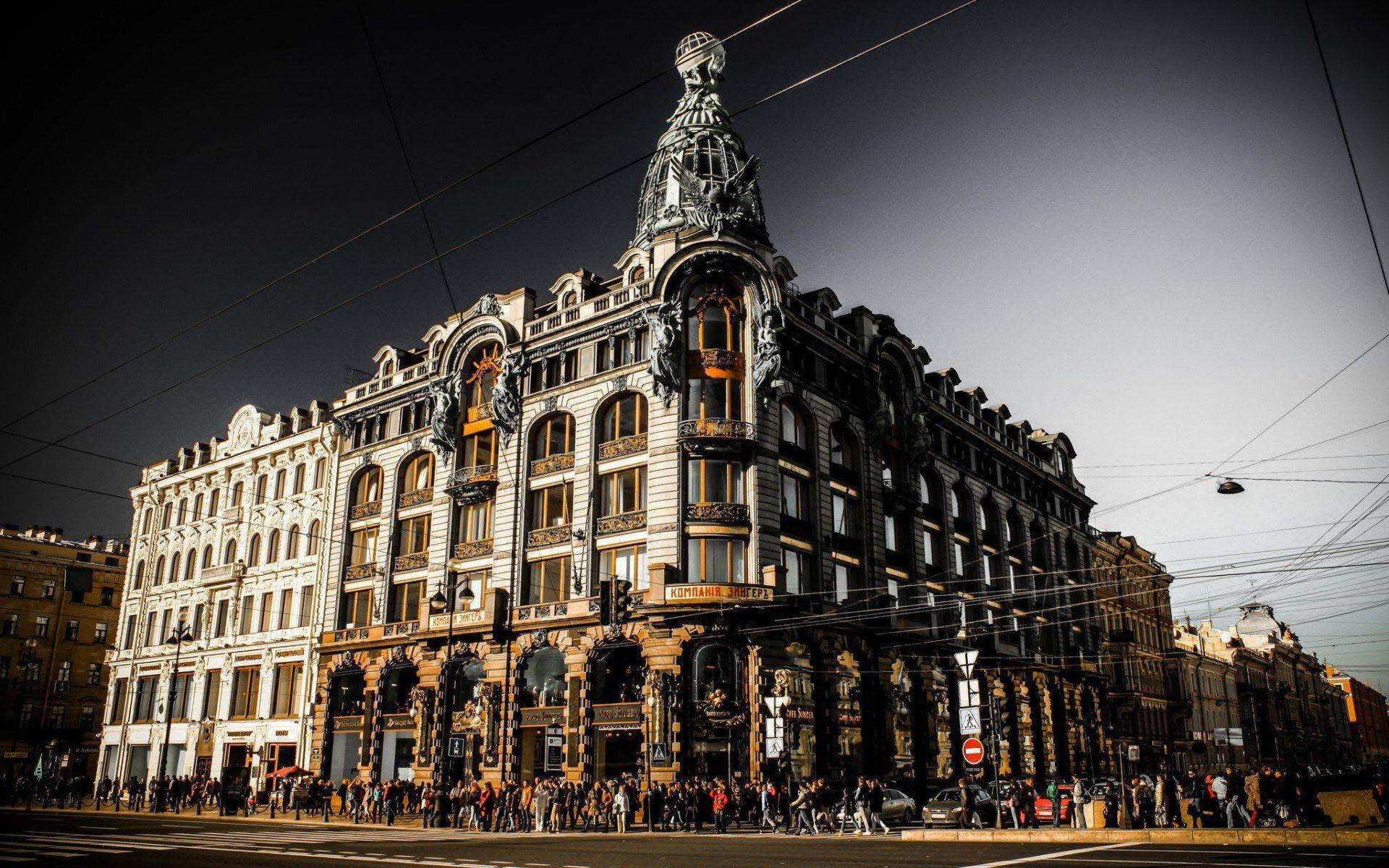 Saint Petersburg, large building, ornate building, Full HD Desktop Wallpaper