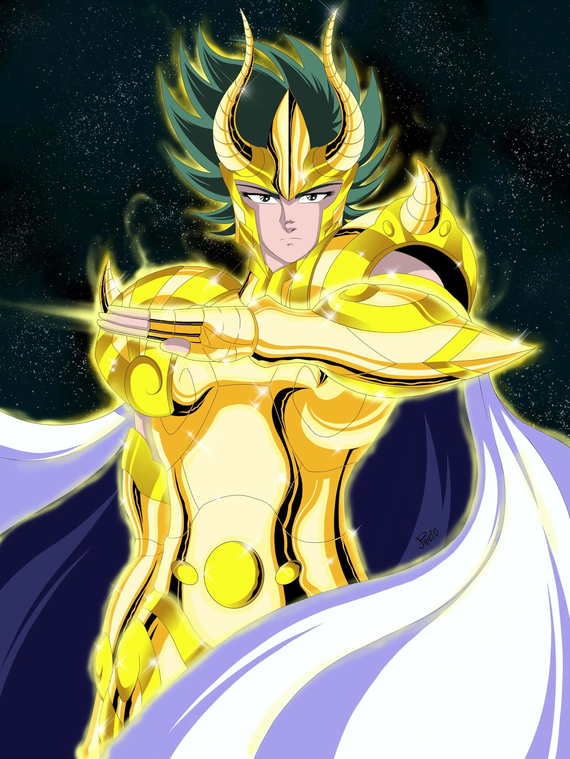 Capricorn Shura, Saint Seiya, golden armor, Full HD Phone Wallpaper
