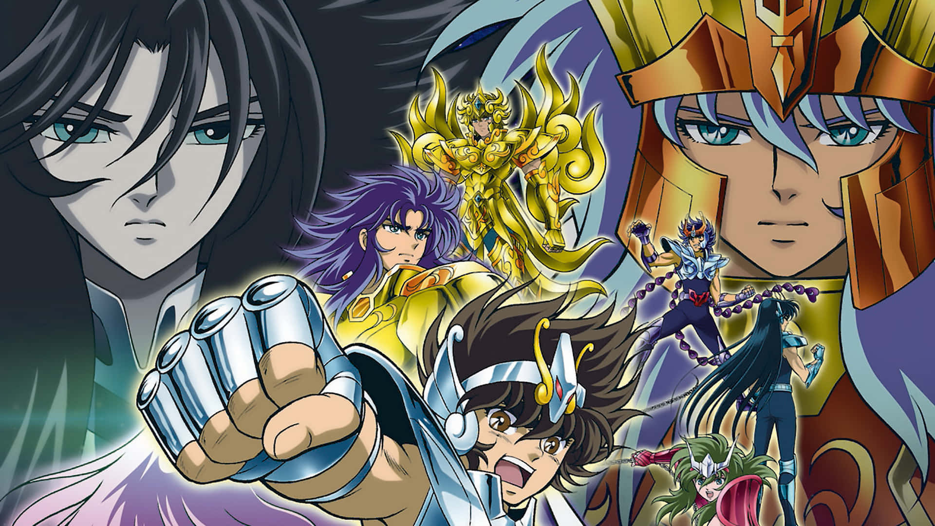 Saint Seiya Hades, golden armor, futuristic gear, Full HD Desktop Wallpaper