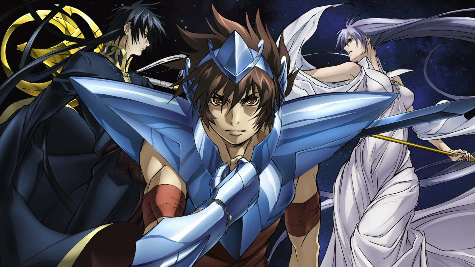 Saint Seiya Hades, anime warriors, detailed armor, Full HD Desktop Wallpaper