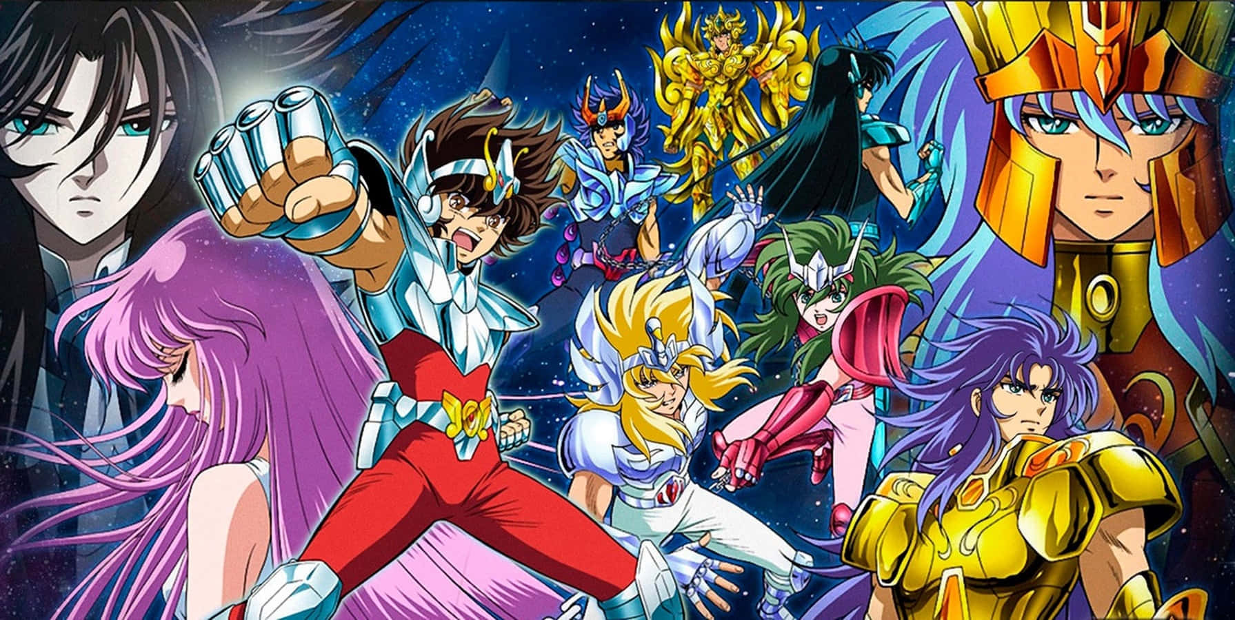Saint Seiya Hades, golden armor, anime characters, HD Desktop Wallpaper