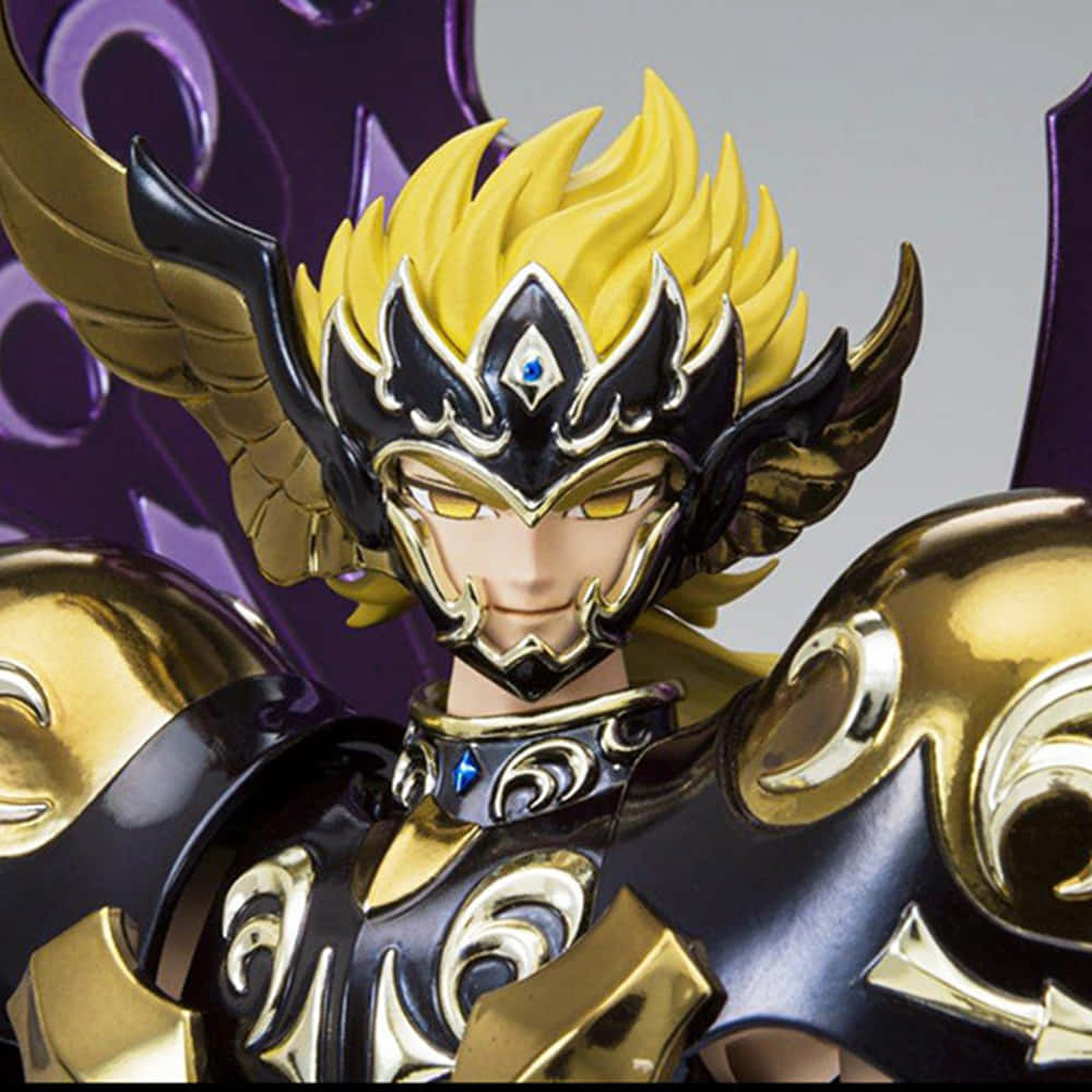 Saint Seiya Hypnos, mystic pose, spiky yellow hair, SD Desktop Wallpaper