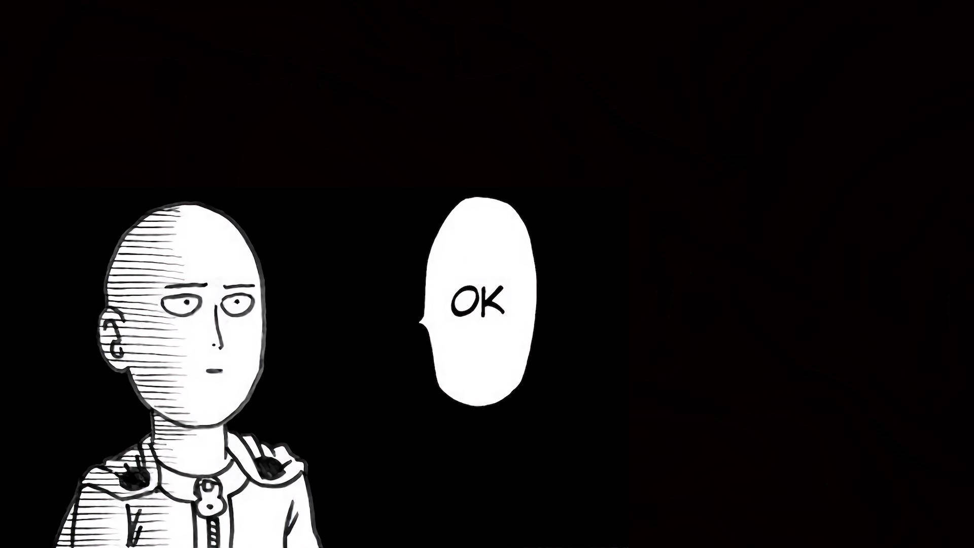 Saitama, bald anime character, uniform, Full HD Desktop Wallpaper
