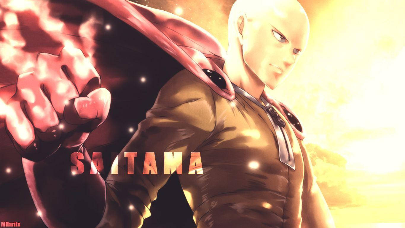 Saitama, brown suit, red cape, HD Desktop Wallpaper