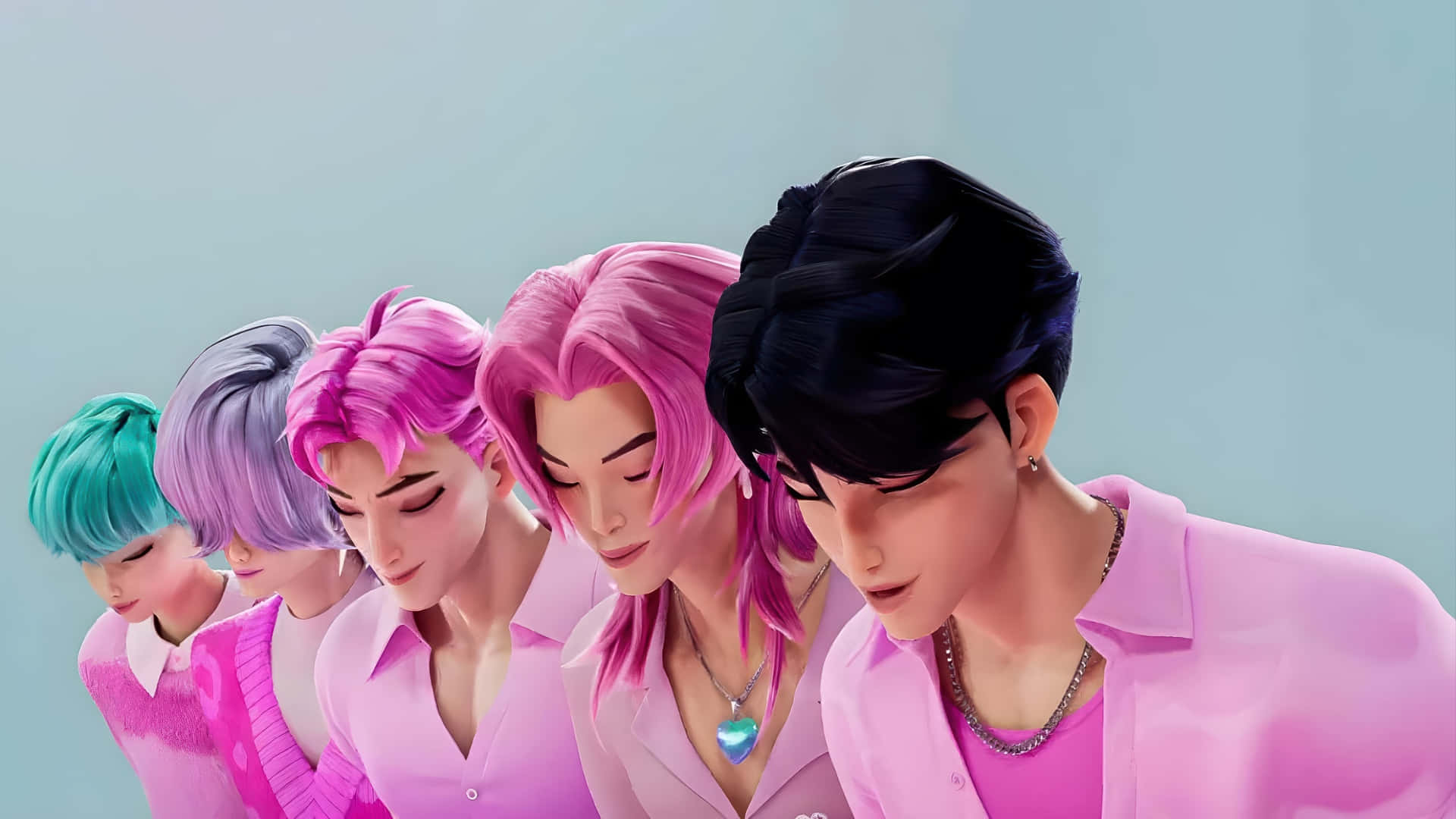 Saja Boys, colorful style, vibrant colored hair, Full HD Desktop Wallpaper