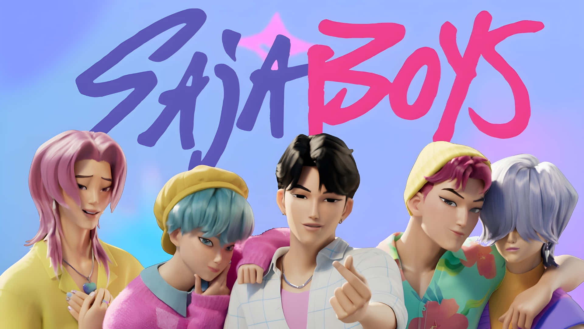 Saja Boys, anime boys, colorful hair, Full HD Desktop Wallpaper