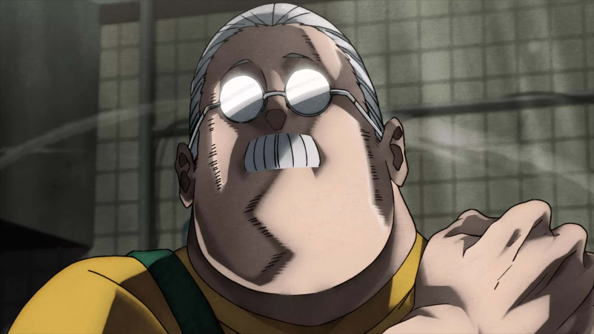 Sakamoto Days, elderly man, white hair, Full HD Desktop Wallpaper