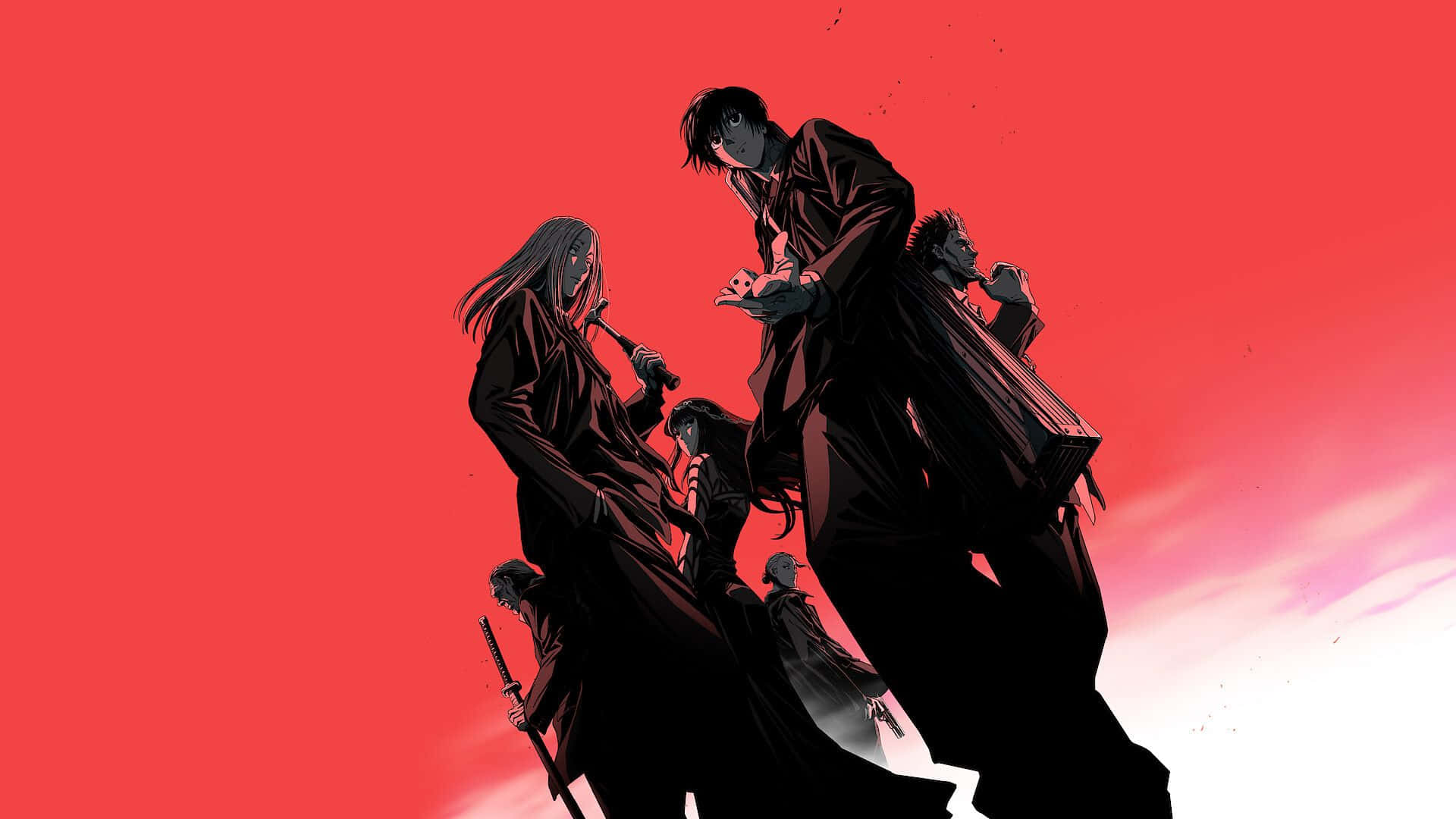 Sakamoto Days, characters, silhouette, Full HD Desktop Wallpaper
