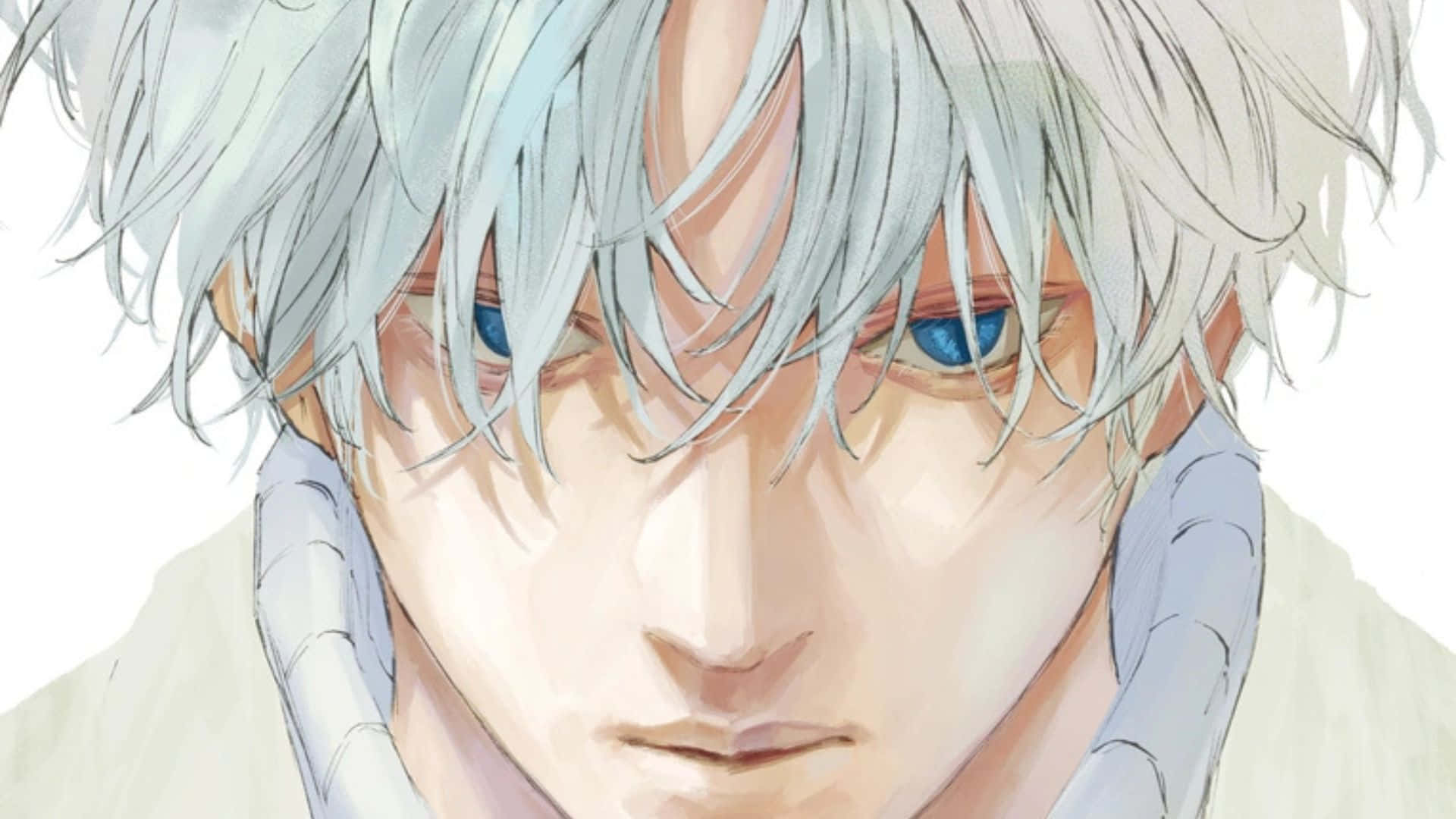Sakamoto Days, white hair, blue eyes, Full HD Desktop Wallpaper