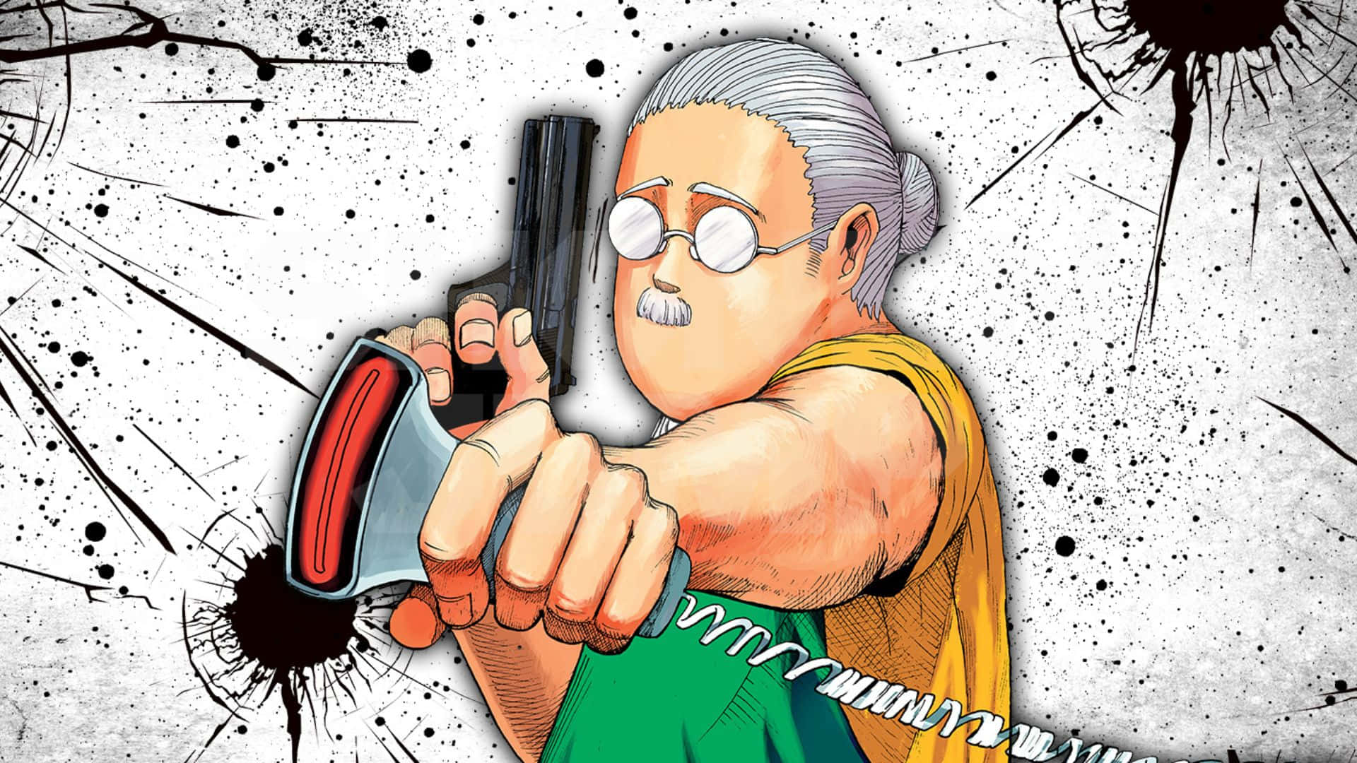 Sakamoto, elderly man, glasses, Full HD Desktop Wallpaper