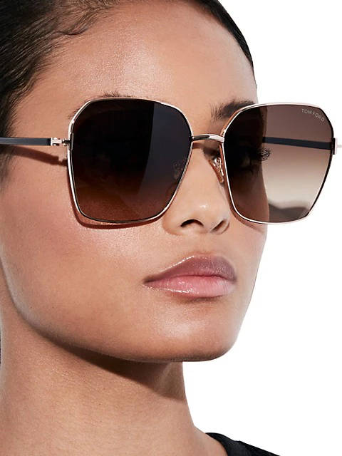 Saks Fifth Avenue, gold frames, gradient lenses, SD Phone Wallpaper