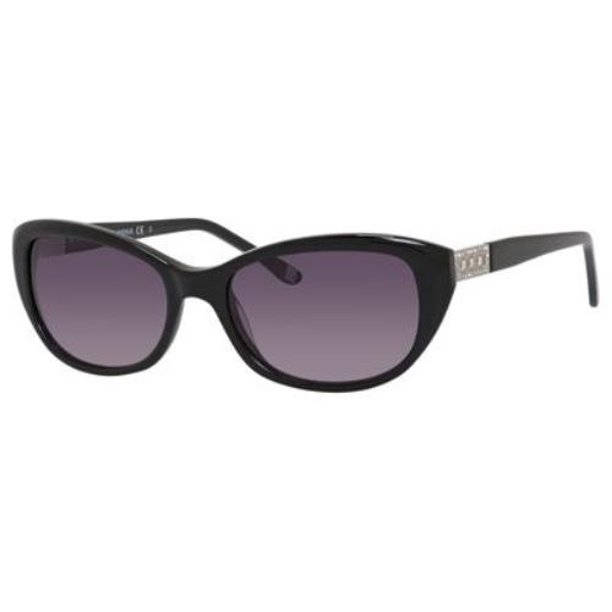 Saks Fifth Avenue 87/S, black cat-eye sunglasses, gradient purple lenses, SD Desktop Wallpaper