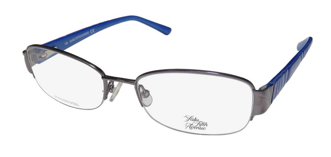 Saks Fifth Avenue, eyeglasses 275, blue plastic arms, SD Desktop Wallpaper