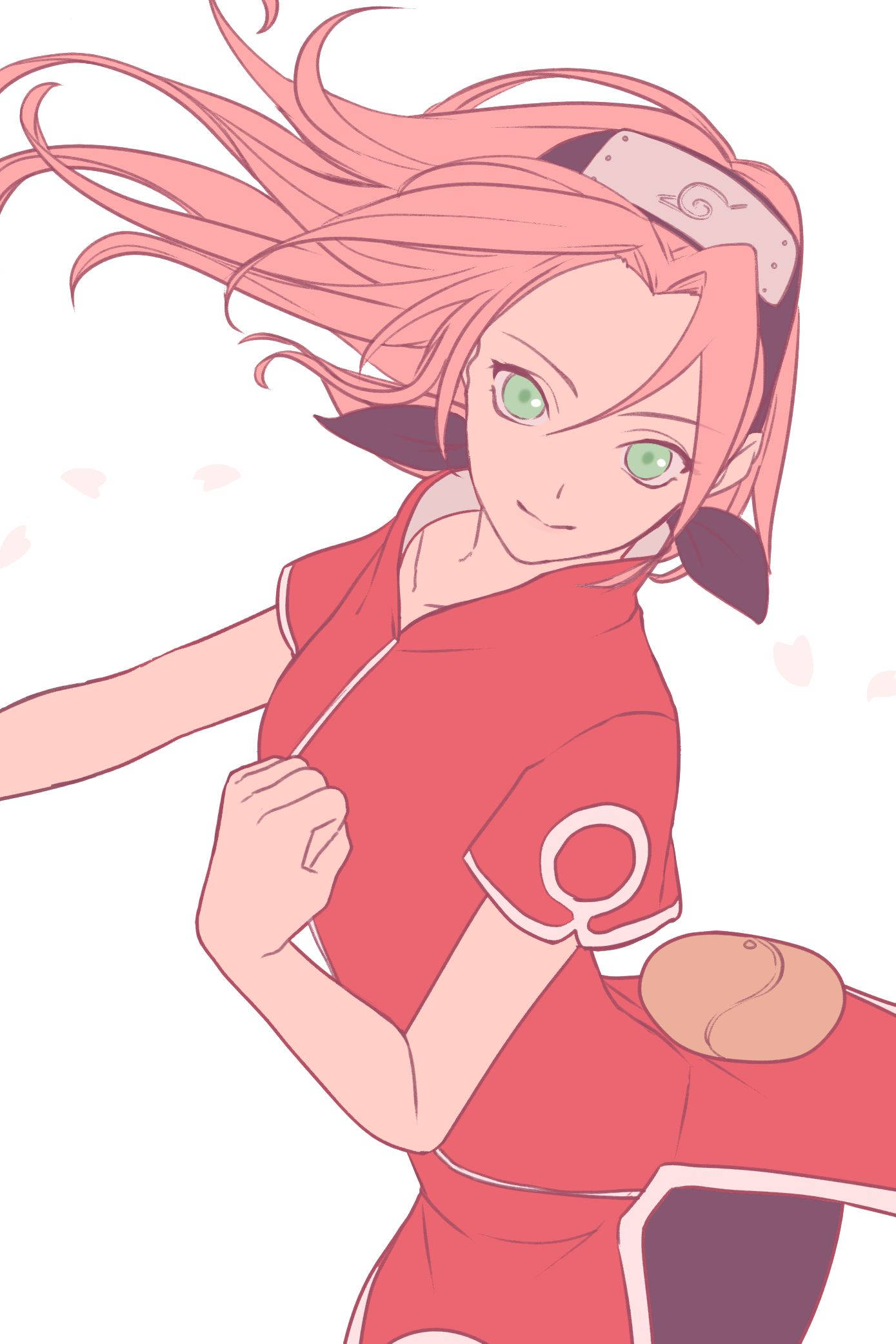 Sakura Haruno, pink hair, green eyes, Full HD Phone Wallpaper