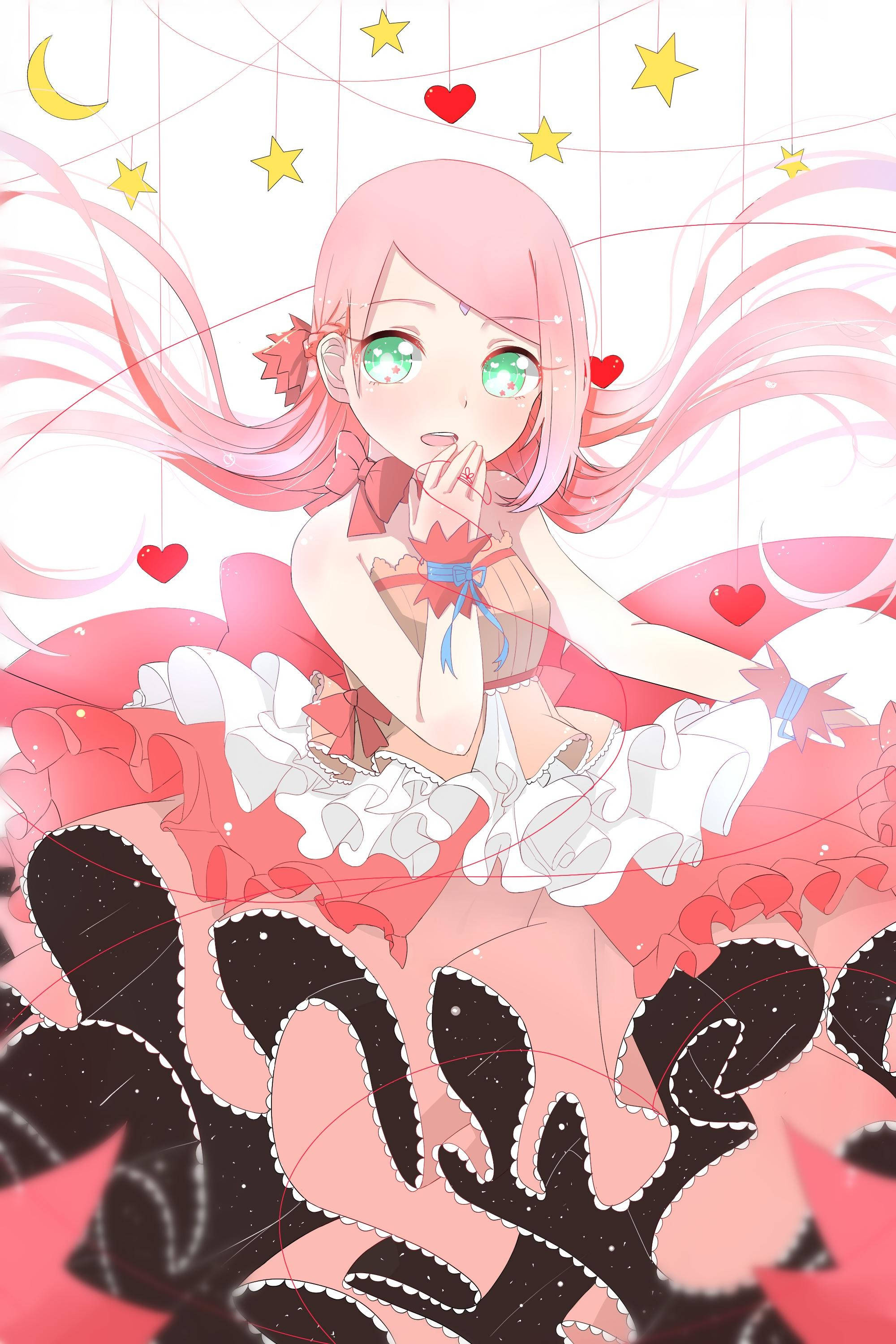 Sakura Haruno, pink-haired, green eyes, 2K Phone Wallpaper