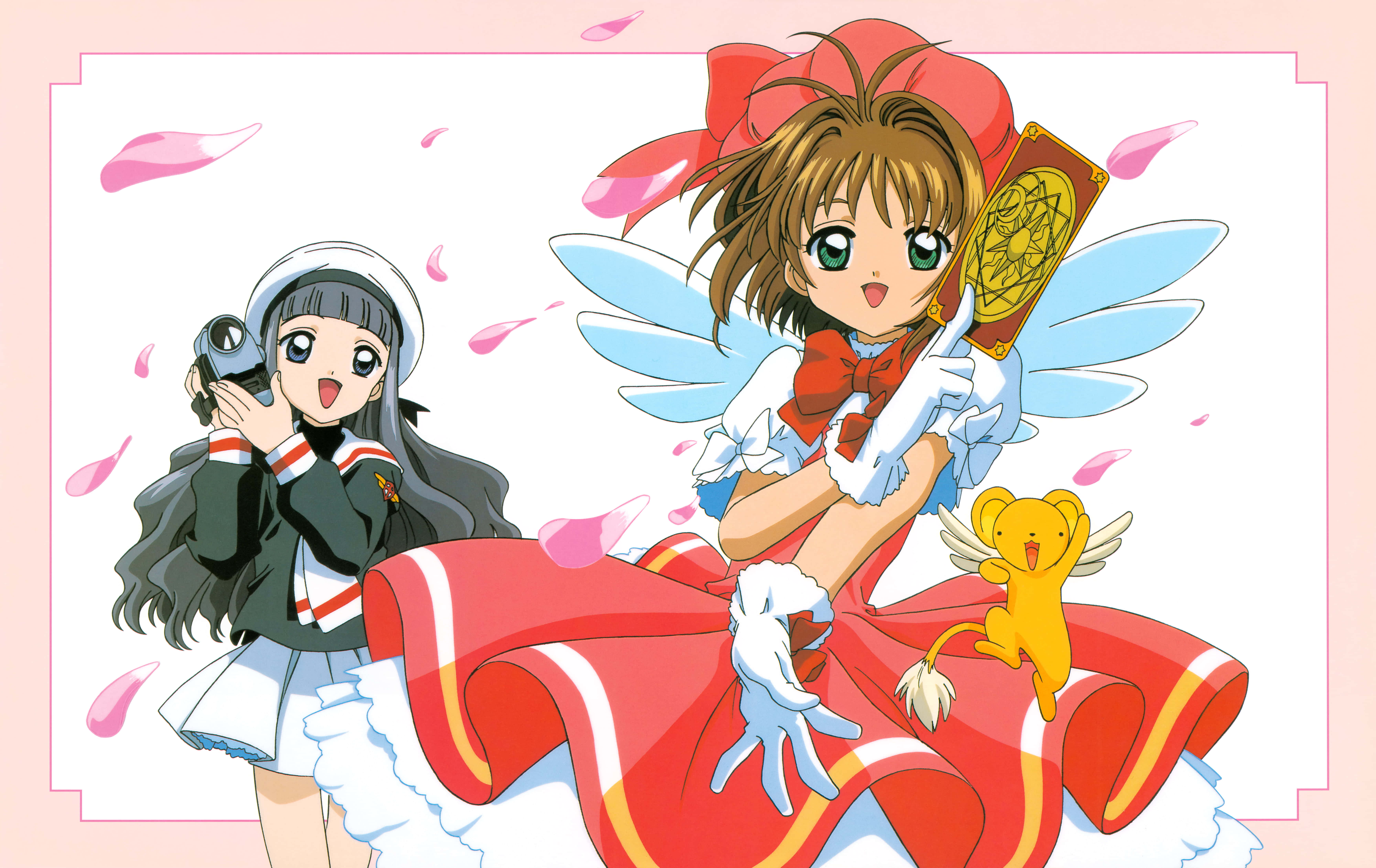 Sakura Kinomoto, sailor uniform, red dress, 5K Desktop Wallpaper