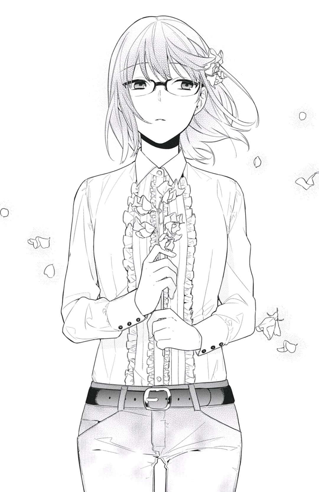 Sakura Kouno, anime girl, glasses, HD Phone Wallpaper