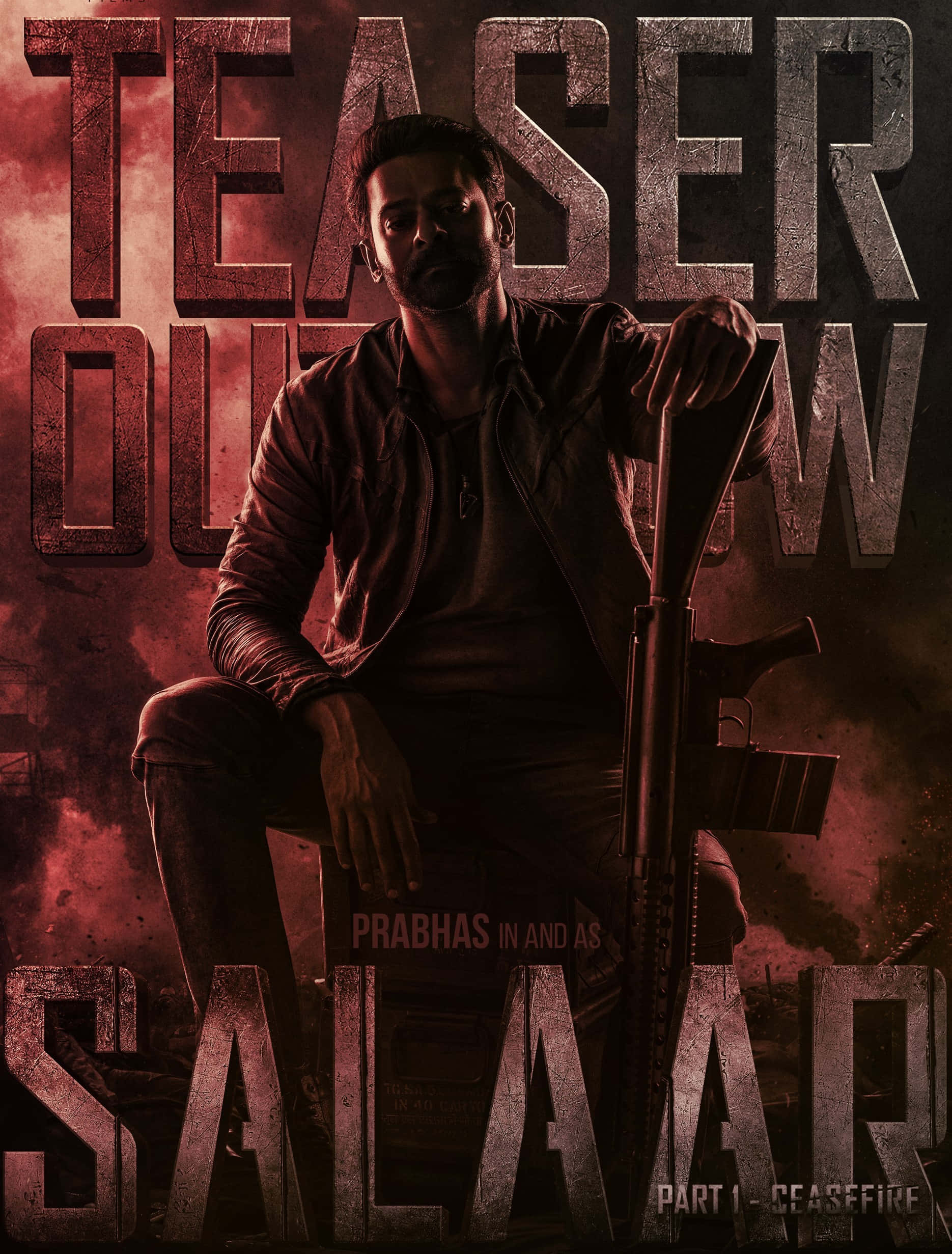 Salaar, leather jacket, rifle, Full HD Phone Wallpaper