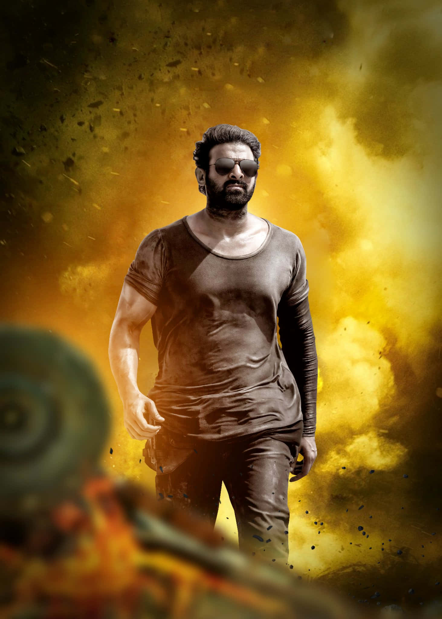 Salaar, movie character, explosion, Full HD Phone Wallpaper