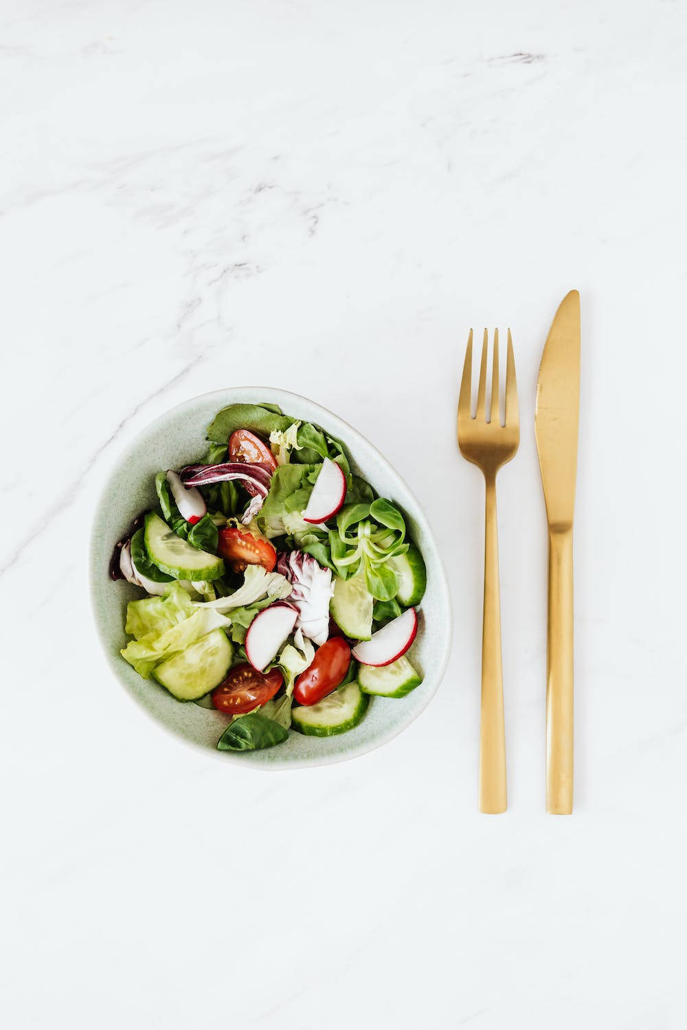 vegetable salad, rose gold, marble, HD Phone Wallpaper