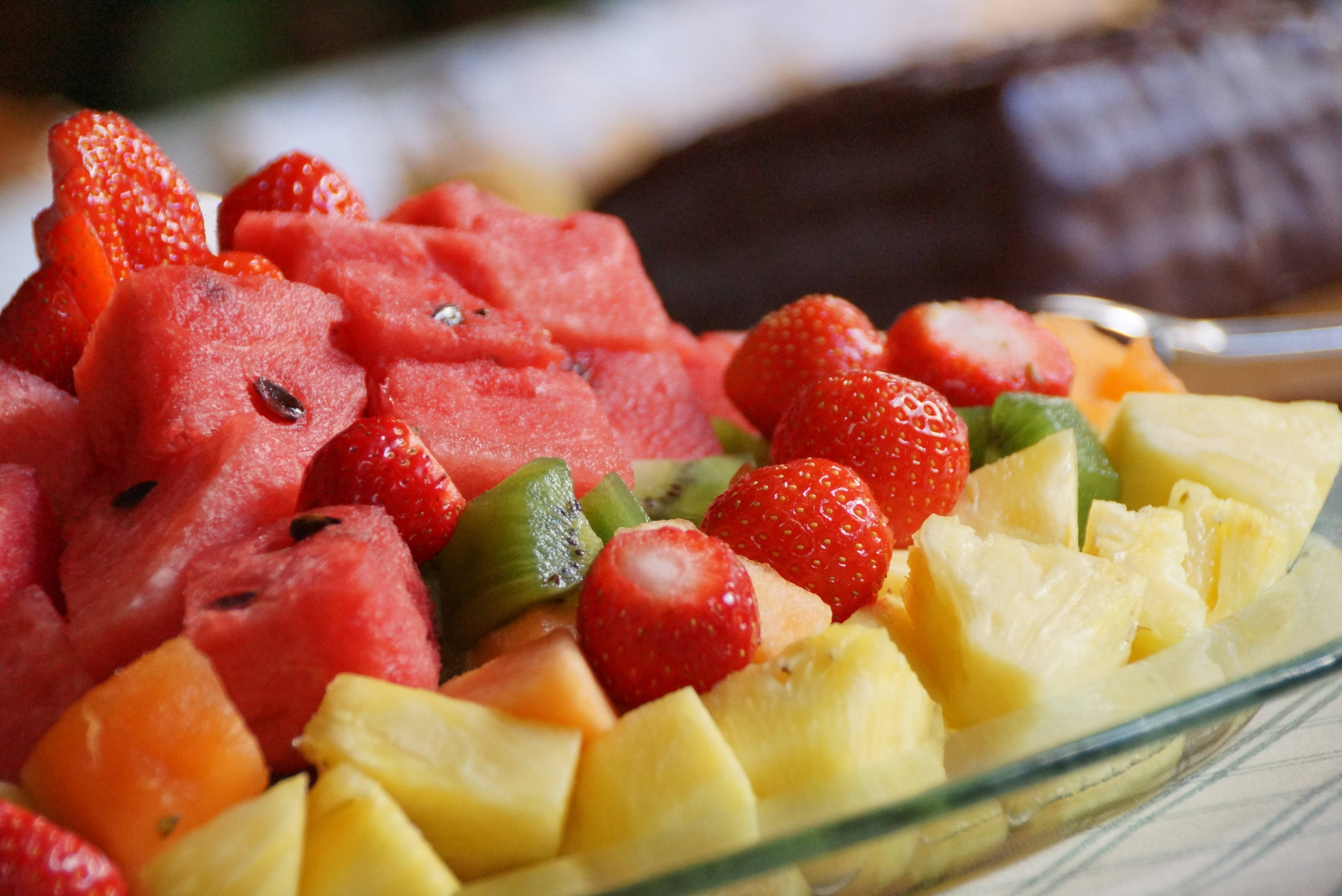 fruit salad, pineapple, watermelon, 4K Desktop Wallpaper