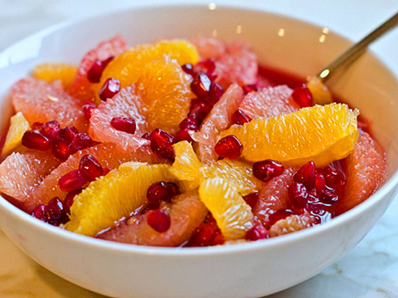 citrus fruit salad, pomegranate seeds, vibrant bowl, HD Desktop Wallpaper