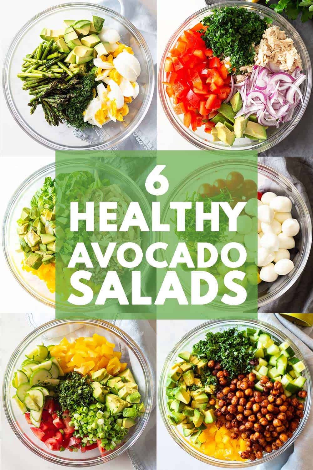 avocado salads, glass bowls, chickpeas, HD Phone Wallpaper