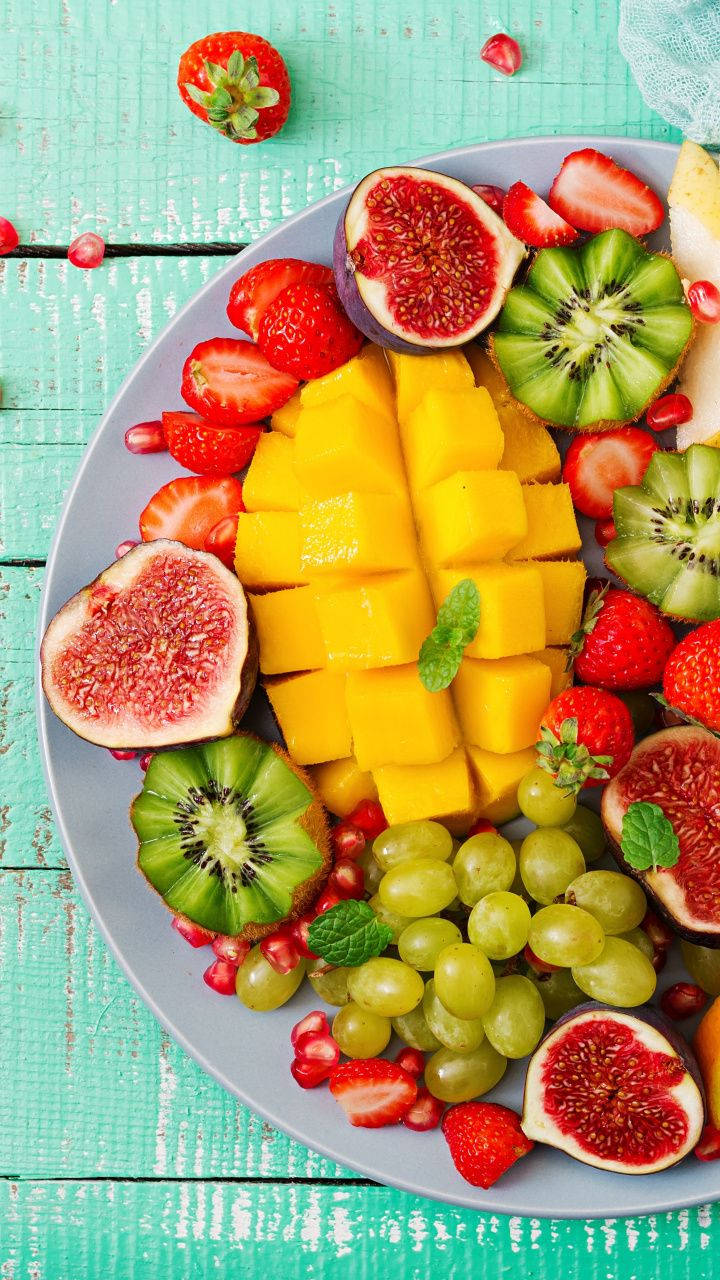tropical fruits salad, mango, kiwi, HD Phone Wallpaper