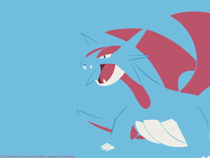 Salamence, blue, red, SD Desktop Wallpaper