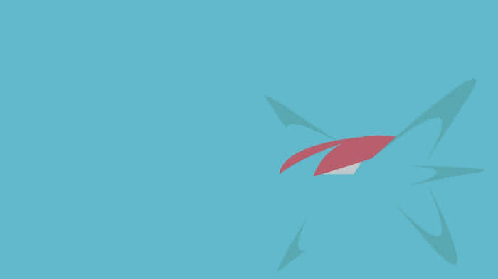 Salamence, red and teal, bird in flight, SD Desktop Wallpaper