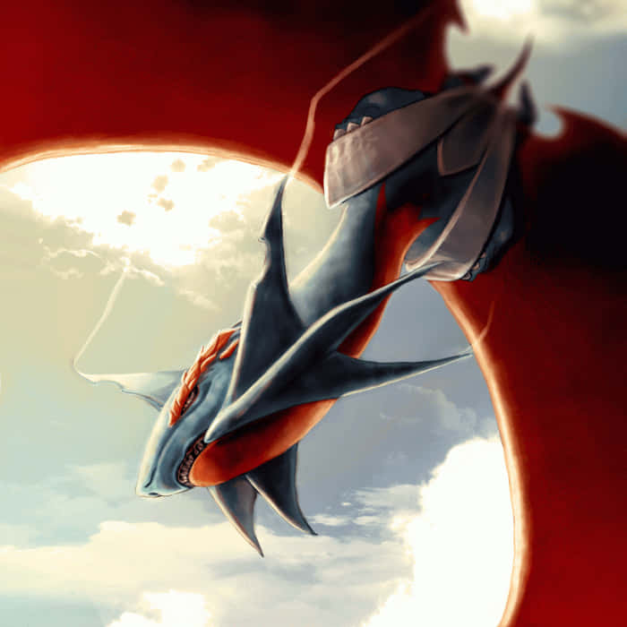 Salamence, big red wings, blue and red dragon, SD Desktop Wallpaper