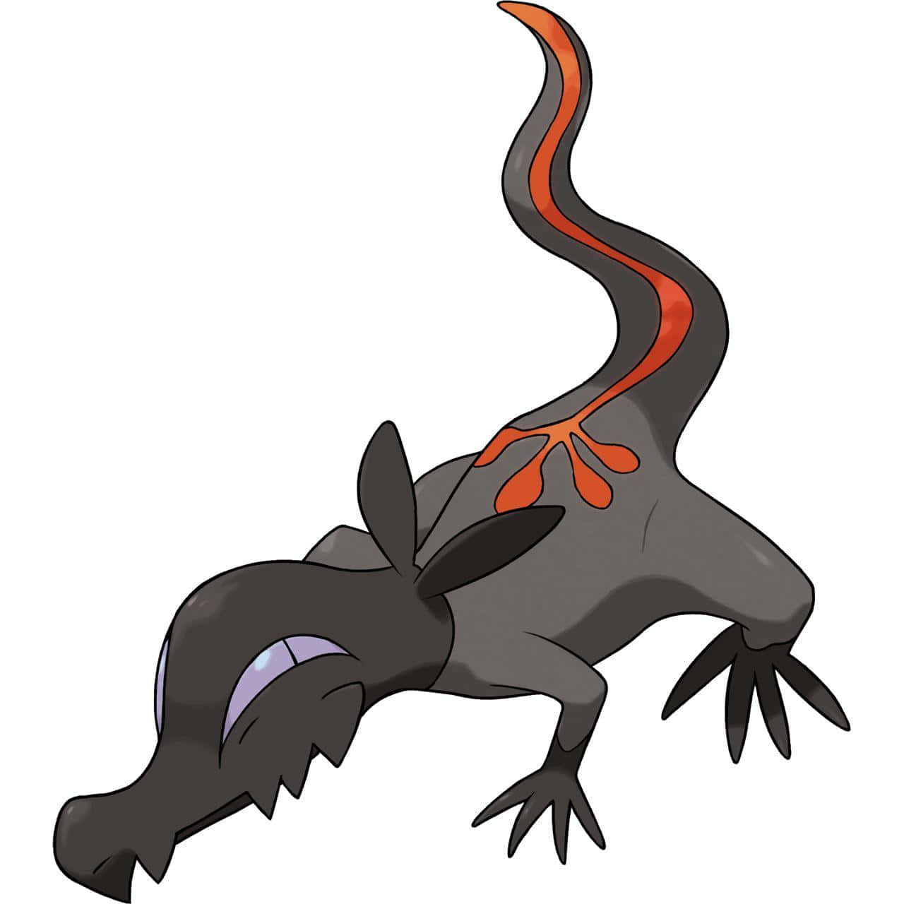 Salandit, dark gray, vibrant orange spine, HD Desktop Wallpaper