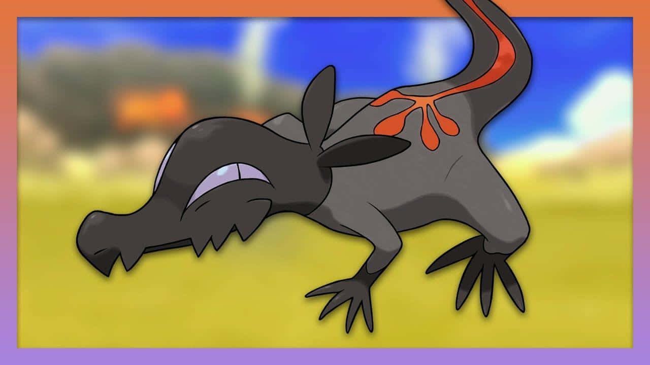 Salandit, dark gray, orange markings, HD Desktop Wallpaper