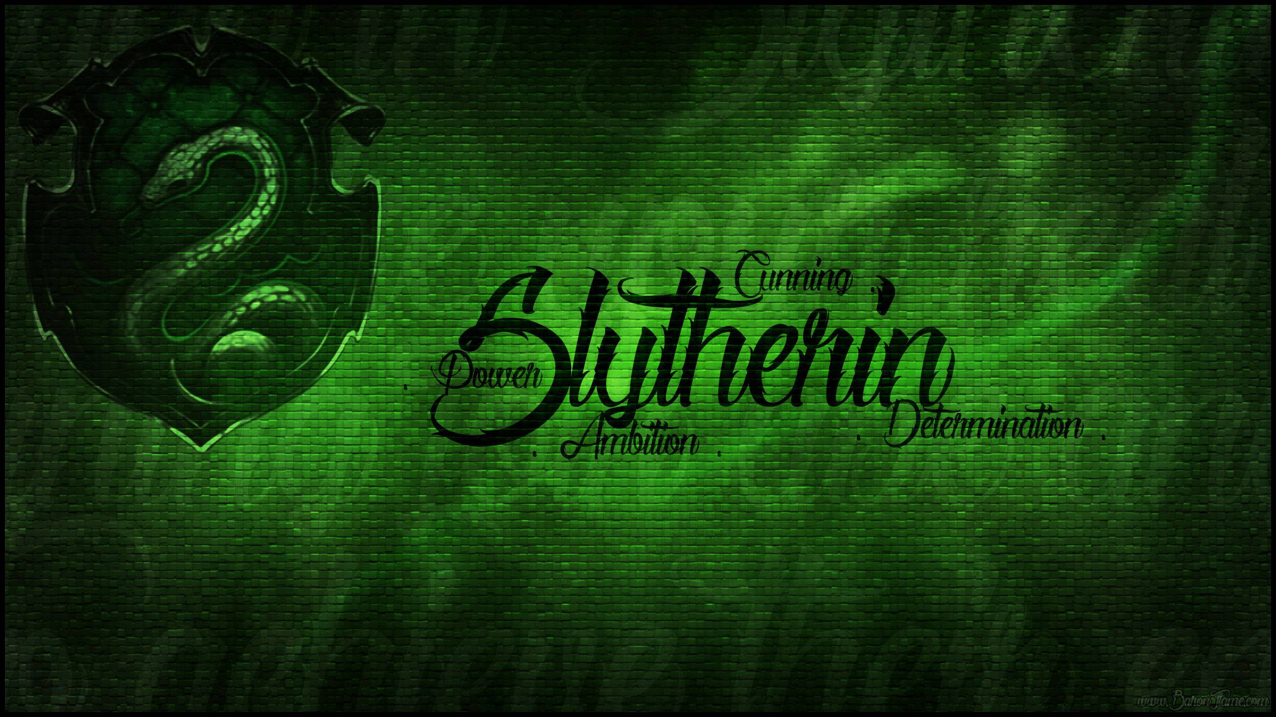 Slytherin, Slytherin crest, house values, 2K Desktop Wallpaper