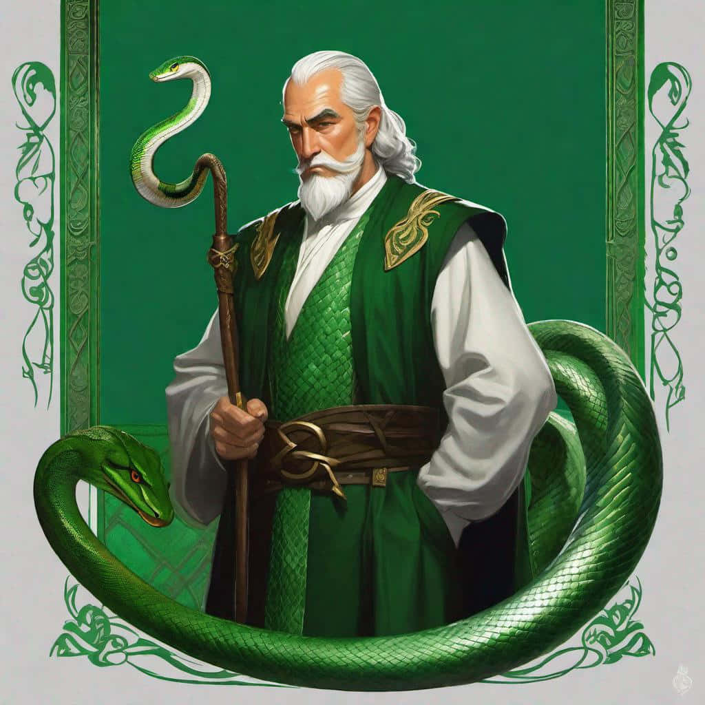 Salazar Slytherin, green snake, green vest, SD Desktop Wallpaper