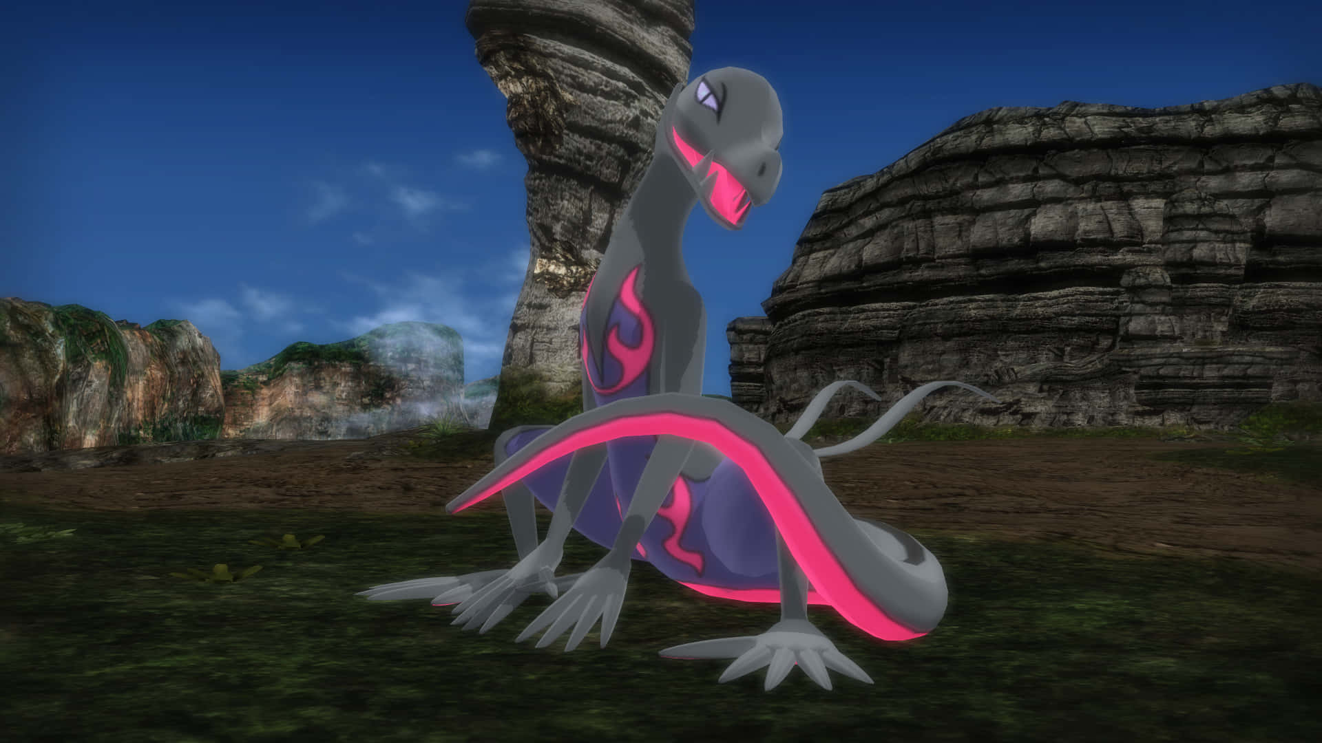 Salazzle, rock formations, gray and pink, Full HD Desktop Wallpaper
