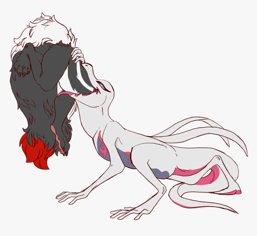 Salazzle, moulting, anime, SD Desktop Wallpaper