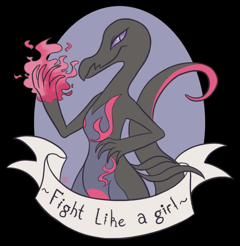 Salazzle, dark gray, pink flame accents, SD Phone Wallpaper