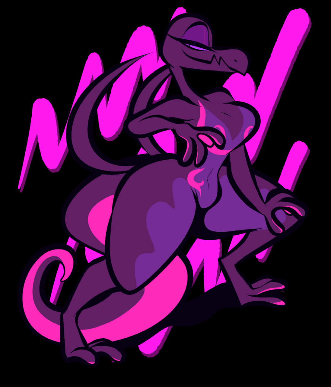 Salazzle, purple, glowing pink accents, HD Phone Wallpaper