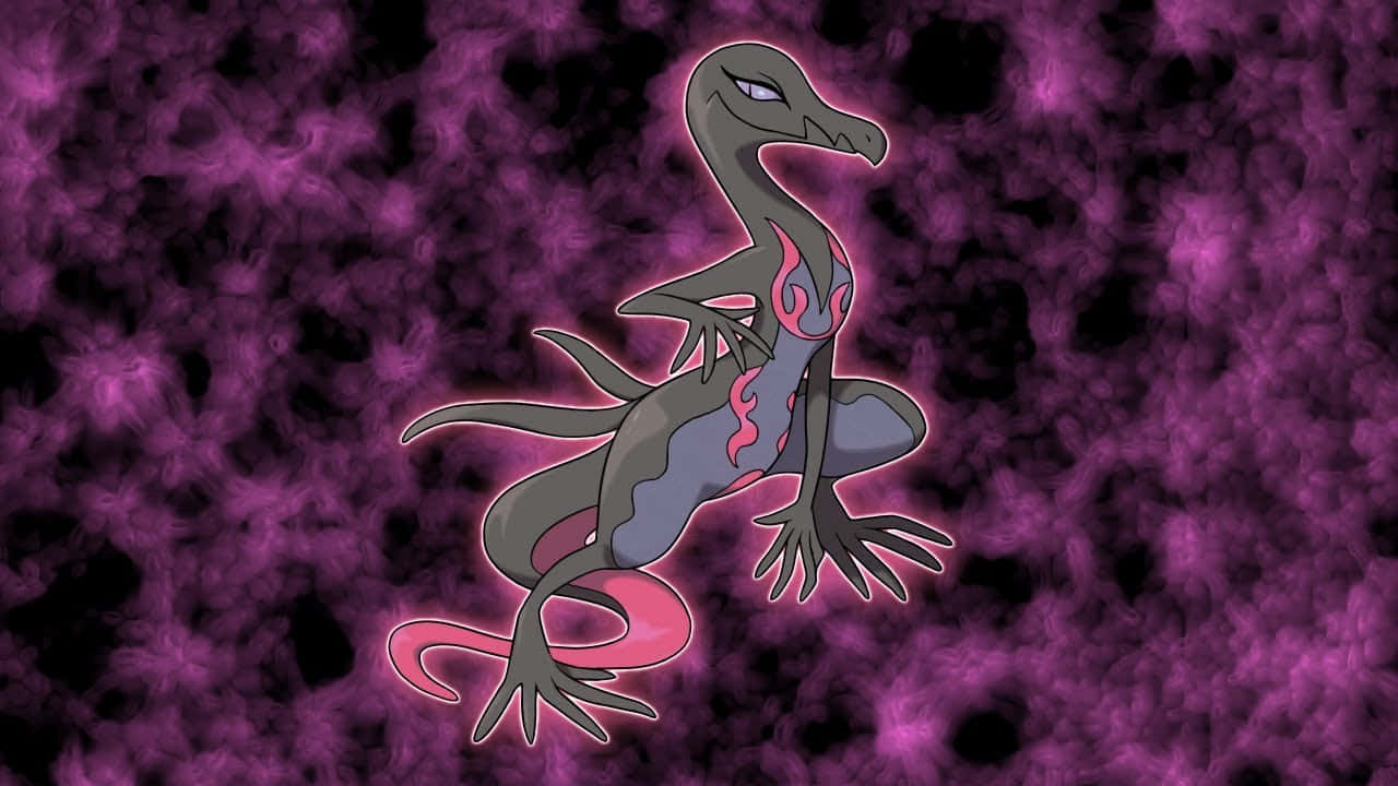 Salazzle, black and purple, pink flame patterns, HD Desktop Wallpaper