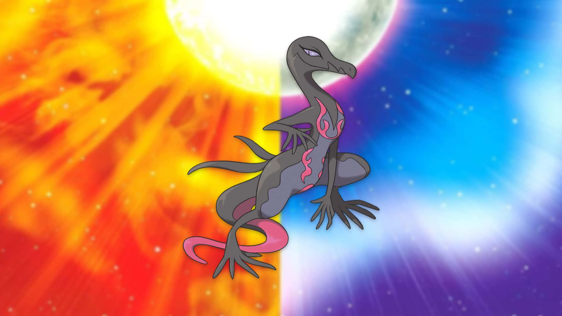 Salazzle, Sun and Moon, fiery sun, Full HD Desktop Wallpaper