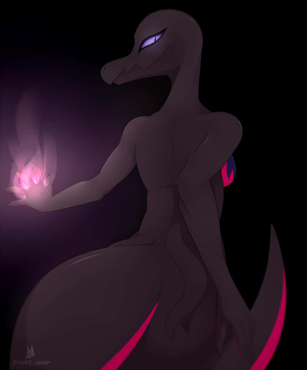Salazzle, fireball, black, SD Phone Wallpaper