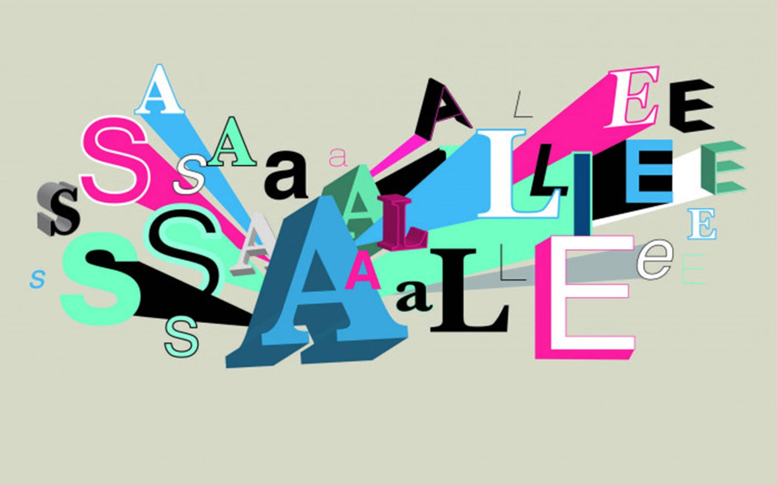 colorful chaos, vibrant 3d letters, sale, HD Desktop Wallpaper