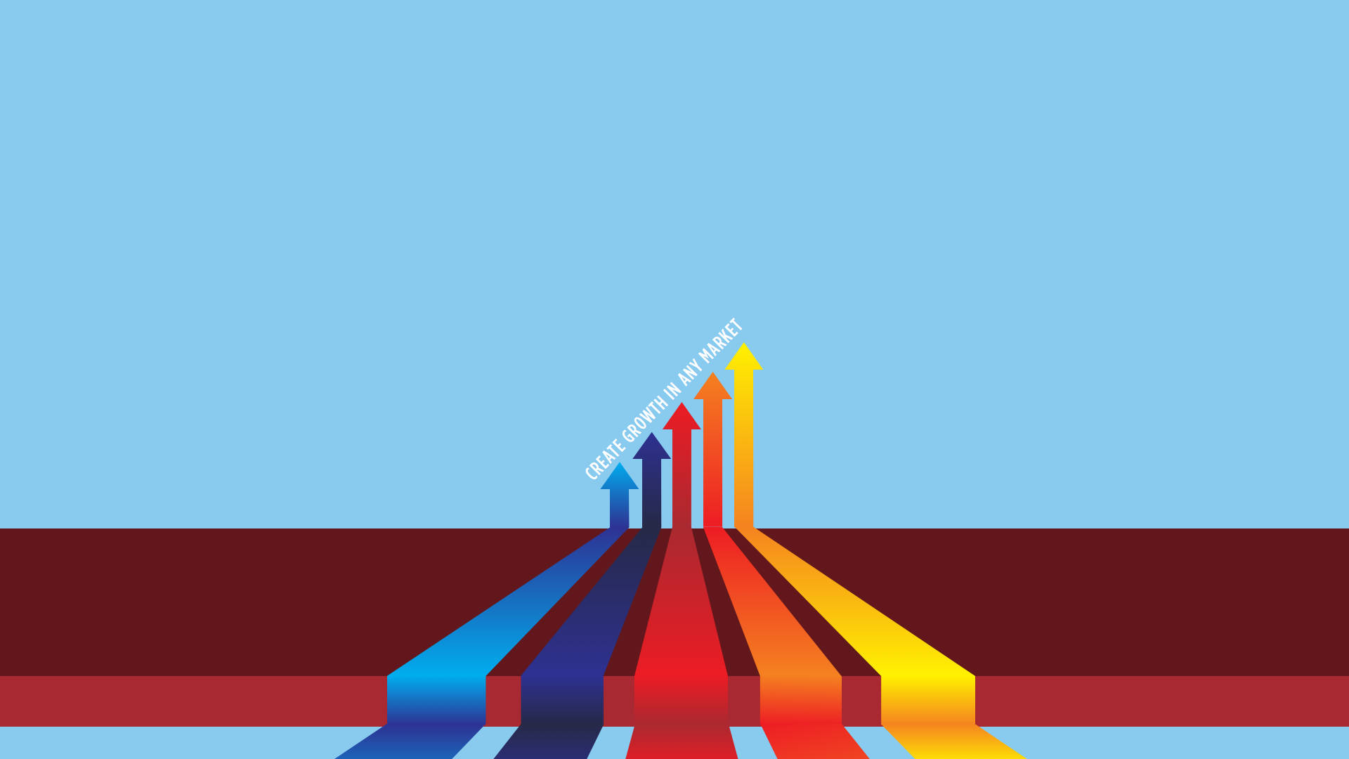 colorful sales graph, upward arrows, blue, Full HD Desktop Wallpaper