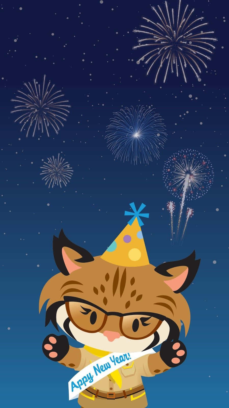 Salesforce, cartoon cat, glasses, HD Phone Wallpaper