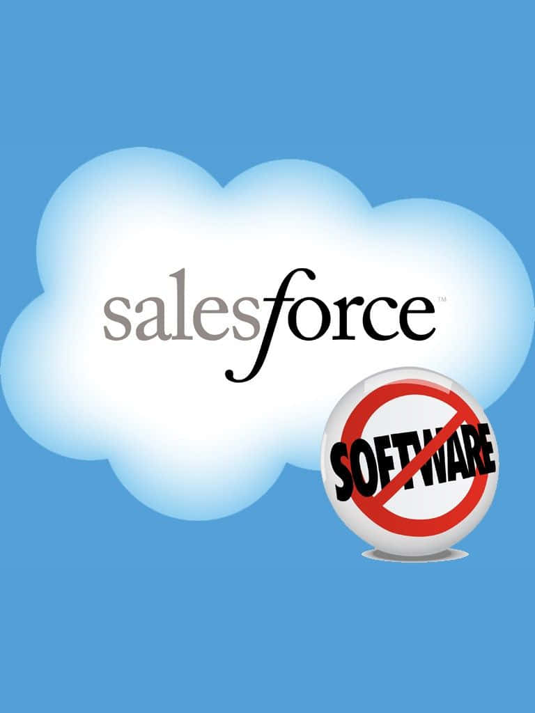 Salesforce, cloud, no software symbol, SD Phone Wallpaper
