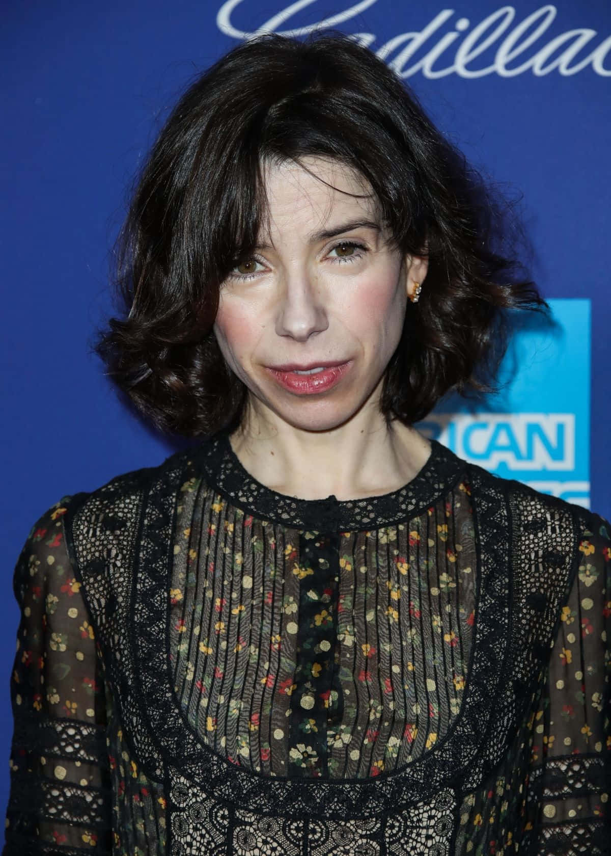 Sally Hawkins, red carpet, blue Cadillac backdrop, HD Phone Wallpaper