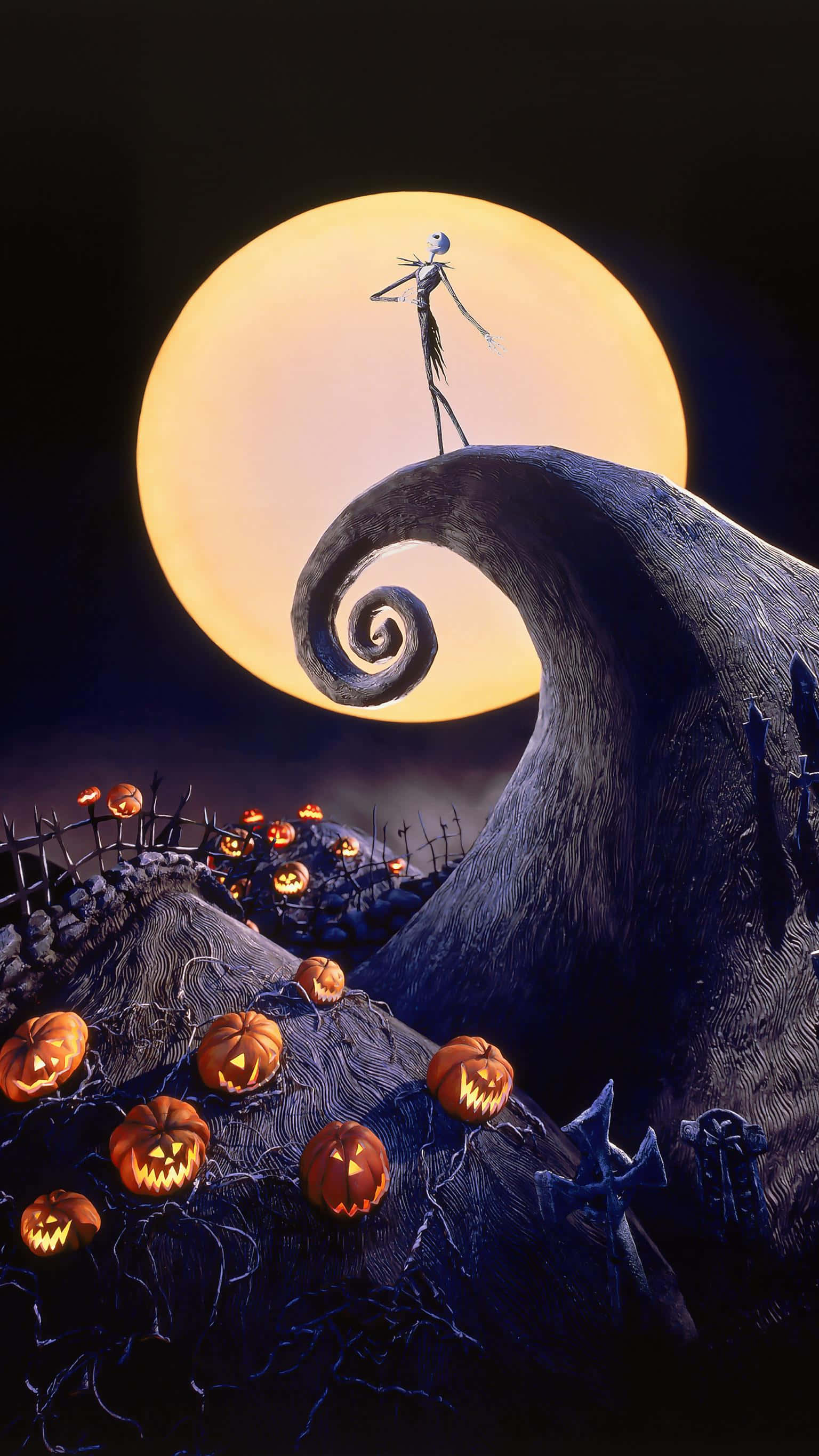 Sally, Nightmare Before Christmas, full moon, 2K Phone Wallpaper