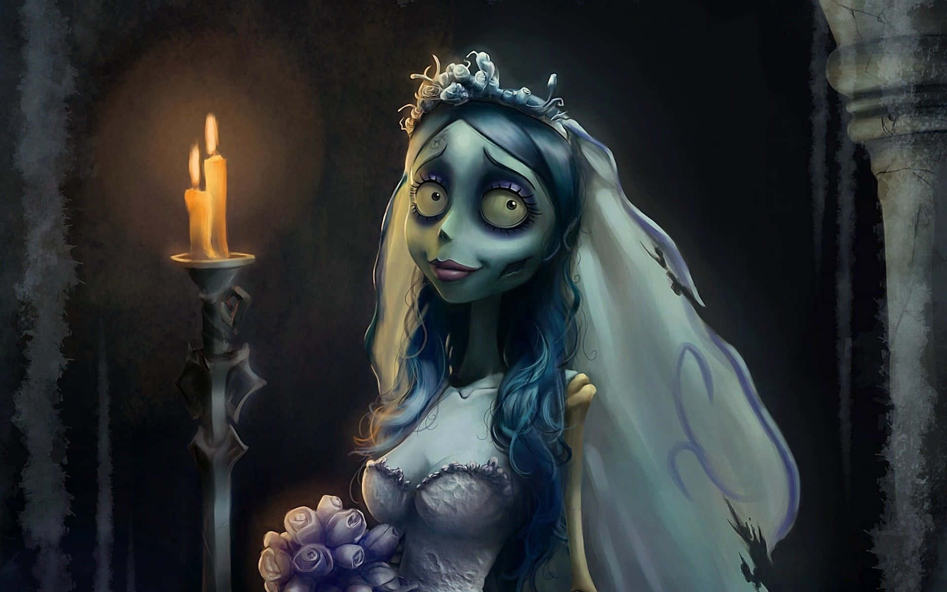 Sally, Nightmare Before Christmas, pale blue-skinned, Full HD Desktop Wallpaper